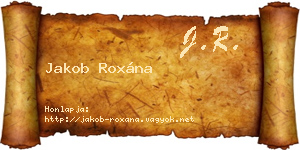 Jakob Roxána névjegykártya